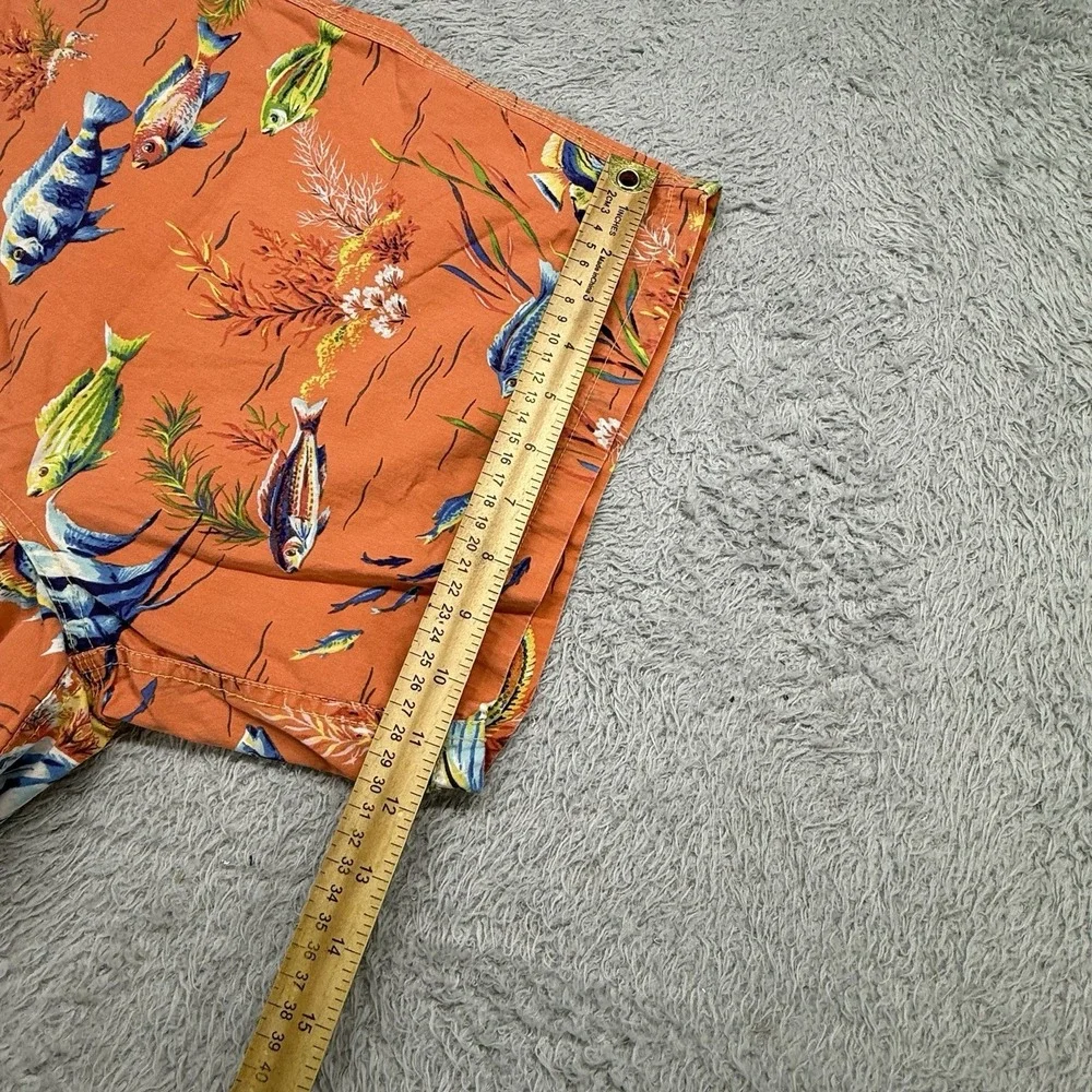 Vintage Polo Ralph Lauren swimming trunks Reef all over print Medium‎ Orange